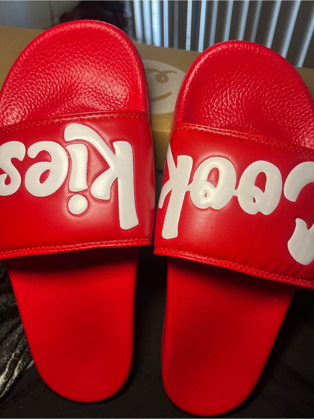 Men Red “Cookies” Slides - Picture 4 of 8